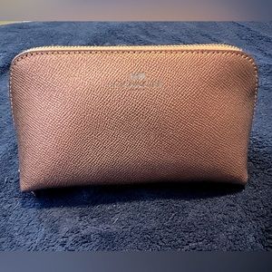 Coach Small Makeup Pouch - Metallic Dusty Rose
